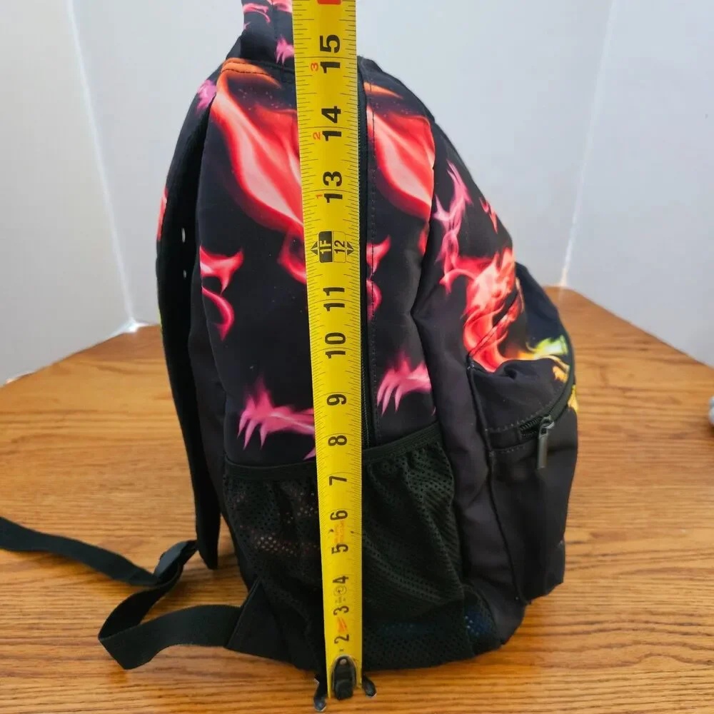 Fire Rainbow Dragon Backpack School Bookbag 15 x 11 x 6